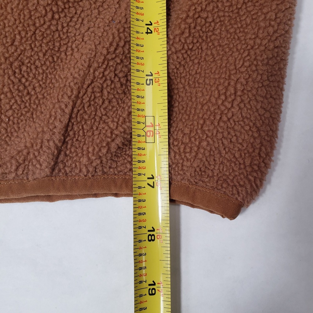 UGG size XS Adeline Sherpa Quarter Zip‎ Pullover Fleece Jacket Cedar Bark Brown - Picture 11 of 11